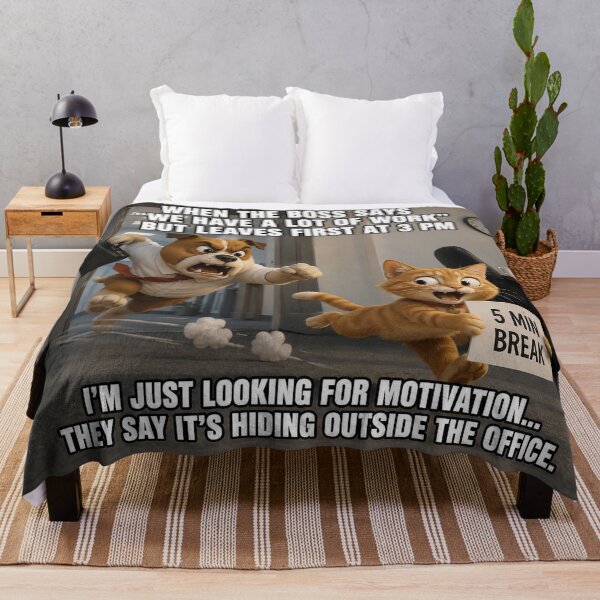 Item preview, Funny Office Meme Boss Leaves Early Employee 5 Min Break designed and sold by riki2365.