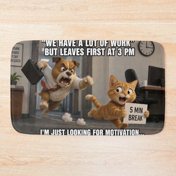 Item preview, Funny Office Meme Boss Leaves Early Employee 5 Min Break designed and sold by riki2365.