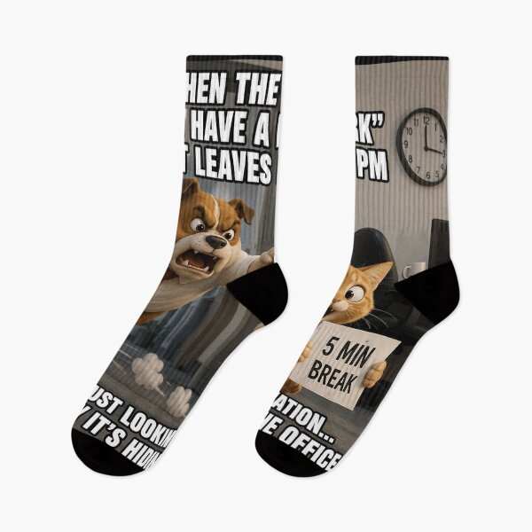 Item preview, Funny Office Meme Boss Leaves Early Employee 5 Min Break designed and sold by riki2365.
