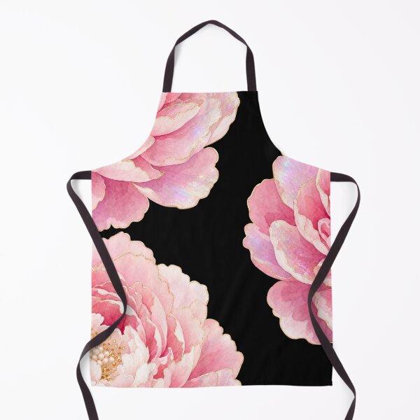 Item preview, Korean Crystal Peony Watercolor Gold Line Art designed and sold by lita-lilith.