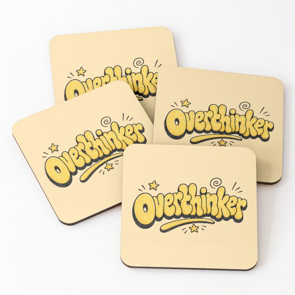Item preview, Overthinker – Retro Mental Health Aesthetic Typography Design designed and sold by TheStephanieRome.