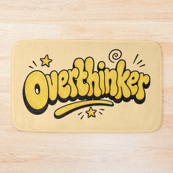 Item preview, Overthinker – Retro Mental Health Aesthetic Typography Design designed and sold by TheStephanieRome.