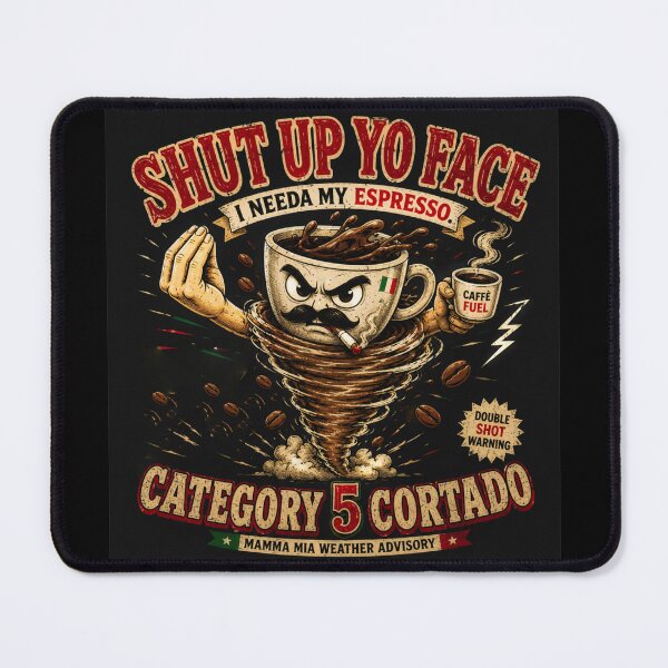Item preview, Shut Up Yo Face - I Needa My Espresso - Funny Italian Coffee Shirt designed and sold by NinaJG007.