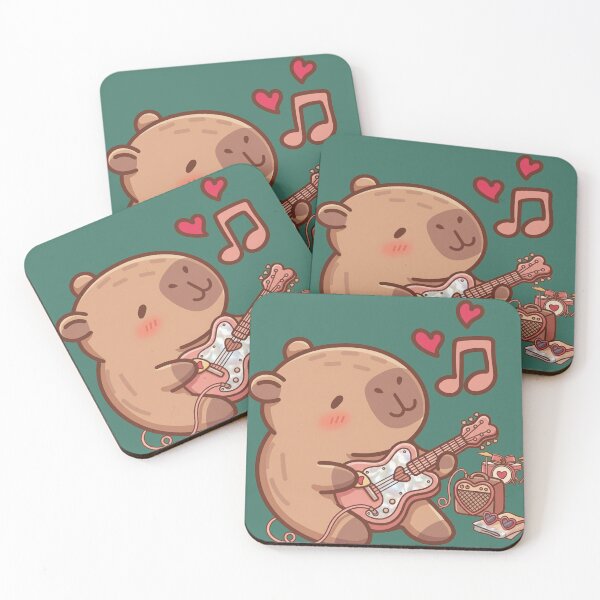 Item preview, Rockstar Capybara Love Ballad designed and sold by sanorastyle.
