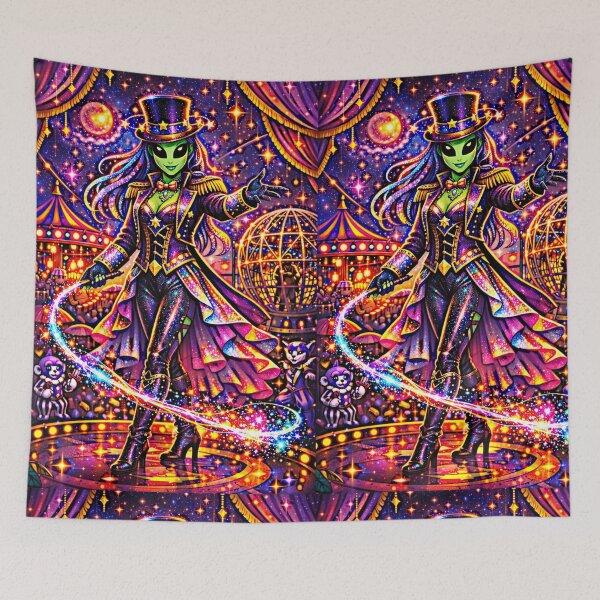 Item preview, Zyra the Ringmaster | Cosmic Carnival Alien Ringmaster Art designed and sold by LuxuryApparels.