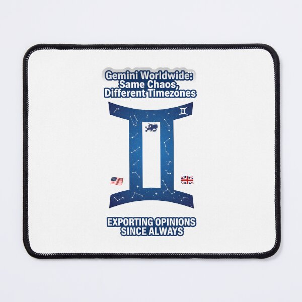 Item preview, Gemini Worldwide Same Chaos Different Timezones Funny Sticker designed and sold by Zodiac Celestial Art.