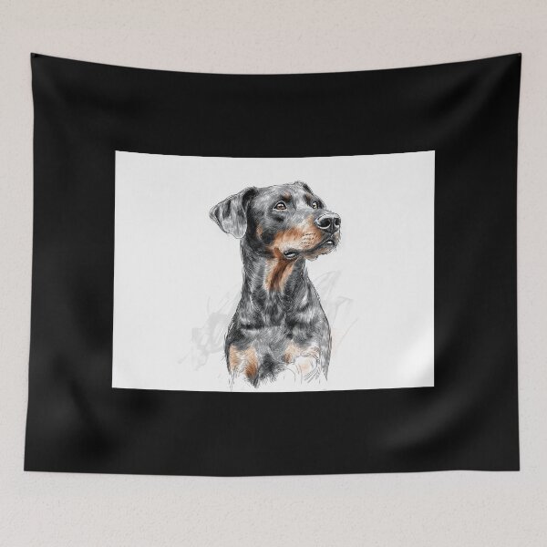 Item preview, Doberman pinscher doggie illustration designed and sold by Roxane Bay.