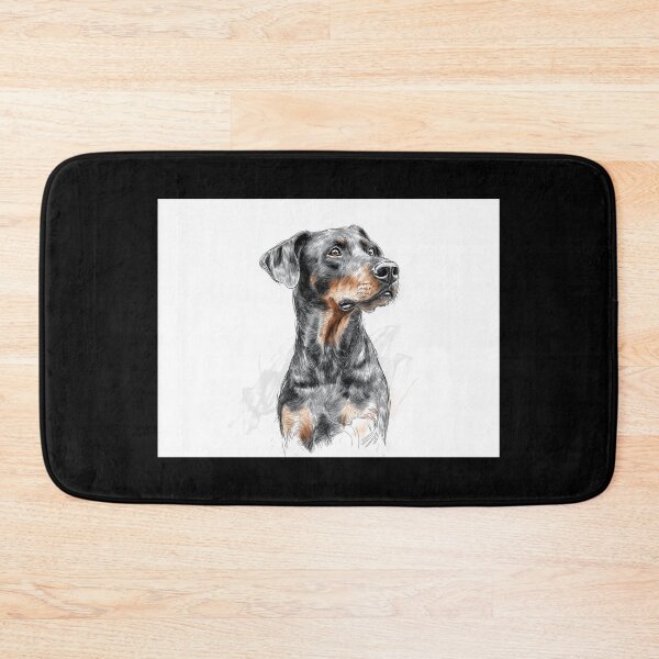 Item preview, Doberman pinscher doggie illustration designed and sold by Roxane Bay.
