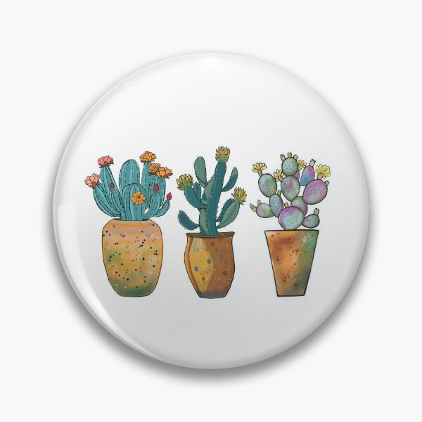 Item preview, Trio of potted flowering cactus  designed and sold by nidimar.