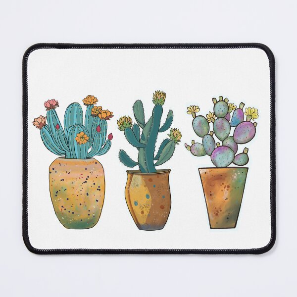 Item preview, Trio of potted flowering cactus  designed and sold by nidimar.
