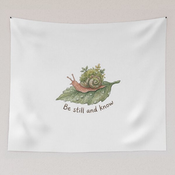 Item preview, Christian Cottagecore Snail Be Still Tote Bag Bible Verse Anxiety Gift Encouragement designed and sold by Small & Beloved.