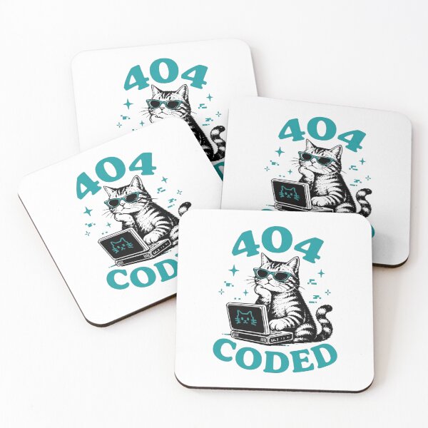 Item preview, 404 Coded - Funny Programmer Cat Coding Error designed and sold by HBDStudio.