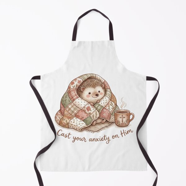 Item preview, Christian Cottagecore Hedgehog Anxiety Gift Bible Verse Tote Bag Cast Your Anxiety Faith designed and sold by Small & Beloved.