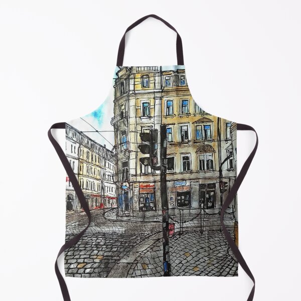 Item preview, Crooked corner with music shop – Dresden Neustadt 01099 designed and sold by UMA Urban Sketch.