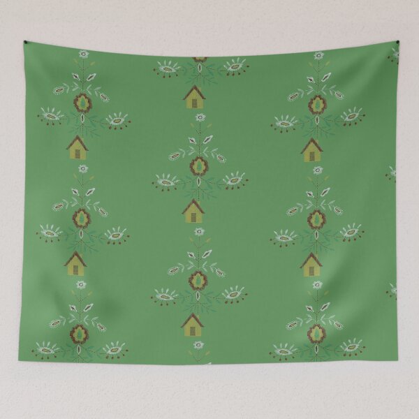 Item preview, Blooming Folk House designed and sold by colorfulglee.