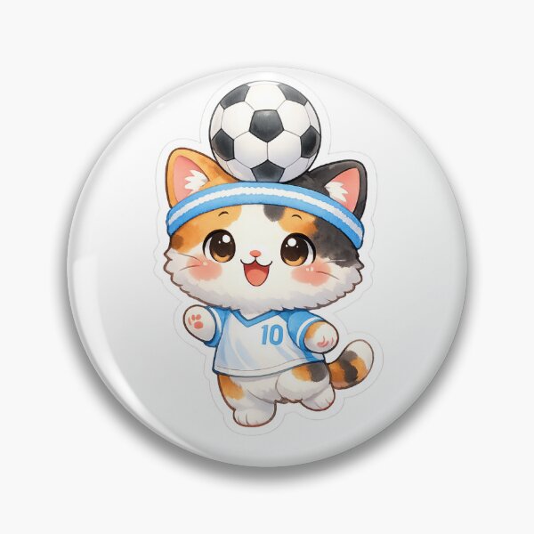 Item preview, Cute World Cup Gatinho Vinyl Decal designed and sold by CuteStiq.