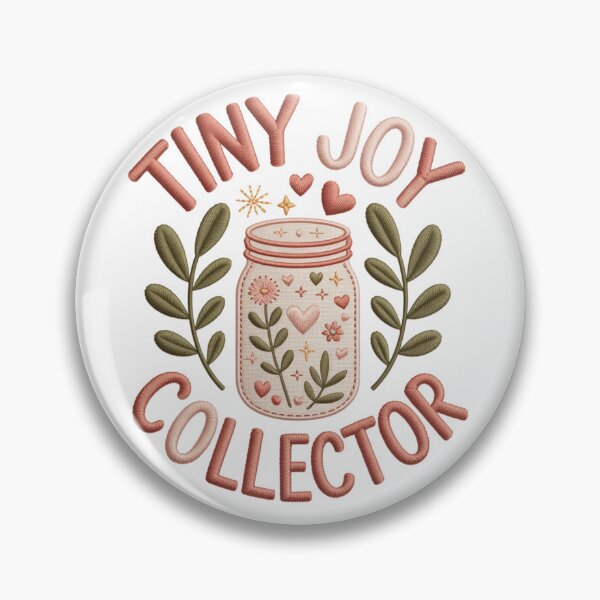 Item preview, Tiny Joy Collector Embroidered Floral Jar Design designed and sold by FusiTink.