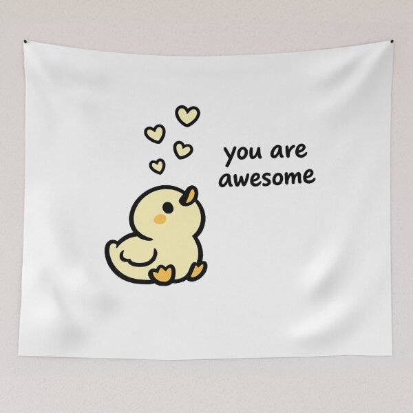 Item preview, Tiny Duck You Are Awesome Cute Minimalist  designed and sold by AMICO77.