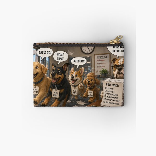 Item preview, Funny Quitting Time At Work Dogs Office Humor Boss Meme designed and sold by riki2365.