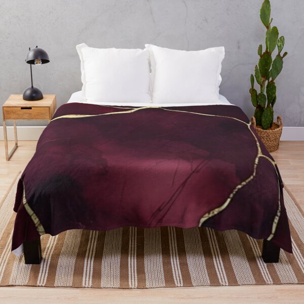 Item preview, Abstract Burgundy and Gold Marble Design designed and sold by ZedColors.
