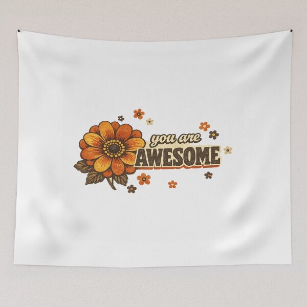 Item preview, You Are Awesome Retro Flower Vintage Aesthetic designed and sold by AMICO77.