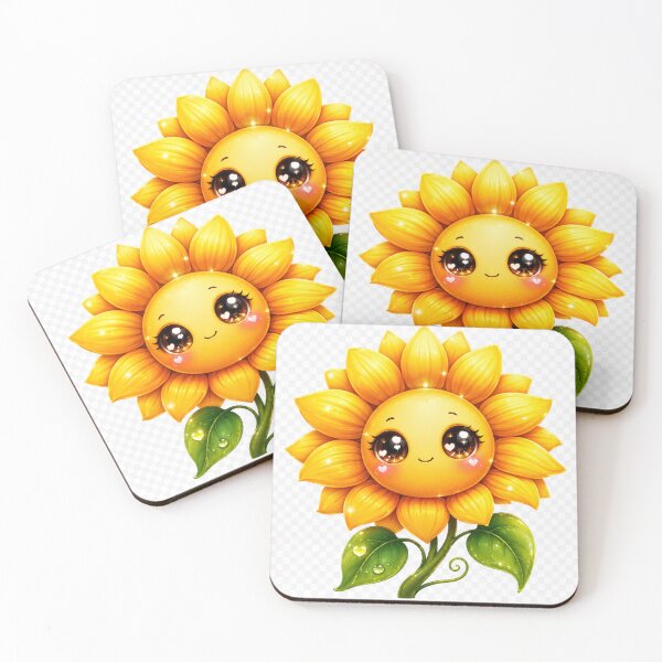 Item preview, Cutest Kawaii Sunflower Fantasy Design designed and sold by HiteshArt111.