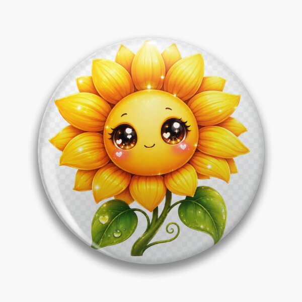 Item preview, Cutest Kawaii Sunflower Fantasy Design designed and sold by HiteshArt111.