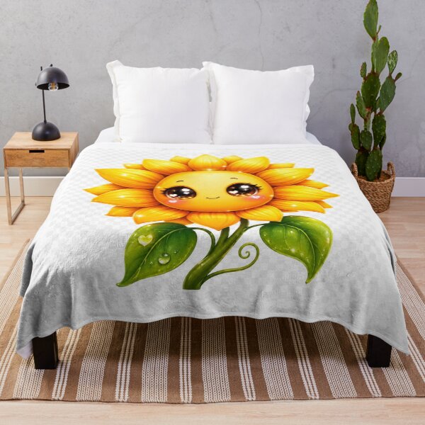 Item preview, Cutest Kawaii Sunflower Fantasy Design designed and sold by HiteshArt111.