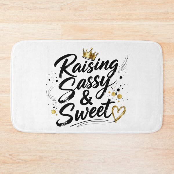 Item preview, Raising Sassy and Sweet Funny Girl Mom Gold Crown Daughter designed and sold by MalisoStickers.