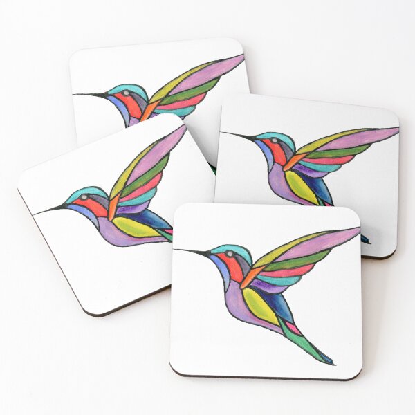 Item preview, Stained Glass Humming Bird Watercolor designed and sold by FaireWaveArt.