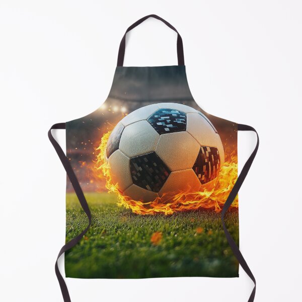 Item preview, Fiery Soccer Ball on Fire Stadium Grass designed and sold by A touch of creativity.