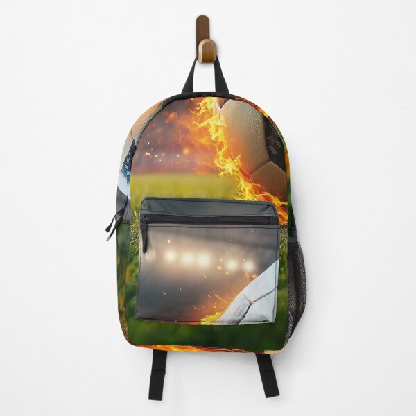Item preview, Fiery Soccer Ball on Fire Stadium Grass designed and sold by A touch of creativity.