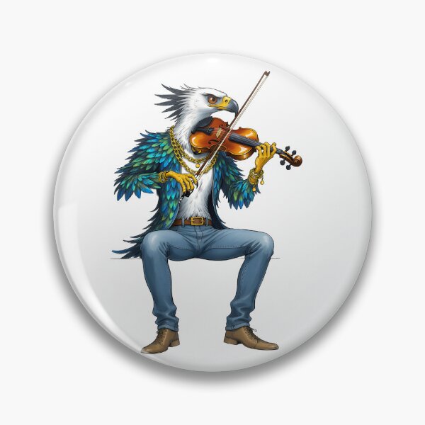 Item preview, Mythical Garuda Violinist – Fantasy Bird Musician Artwork designed and sold by canvahub.