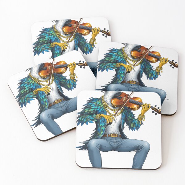 Item preview, Mythical Garuda Violinist – Fantasy Bird Musician Artwork designed and sold by canvahub.
