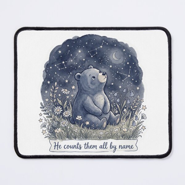Item preview, Christian Cottagecore Bear Stars Tote Bag Psalm 147 Bible Verse Night Sky Faith Gift designed and sold by Small & Beloved.