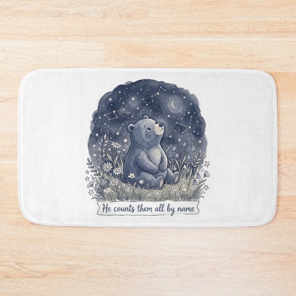 Item preview, Christian Cottagecore Bear Stars Tote Bag Psalm 147 Bible Verse Night Sky Faith Gift designed and sold by Small & Beloved.