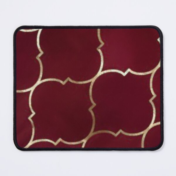 Item preview, Burgundy and Gold Morrocan Tile Design designed and sold by ZedColors.