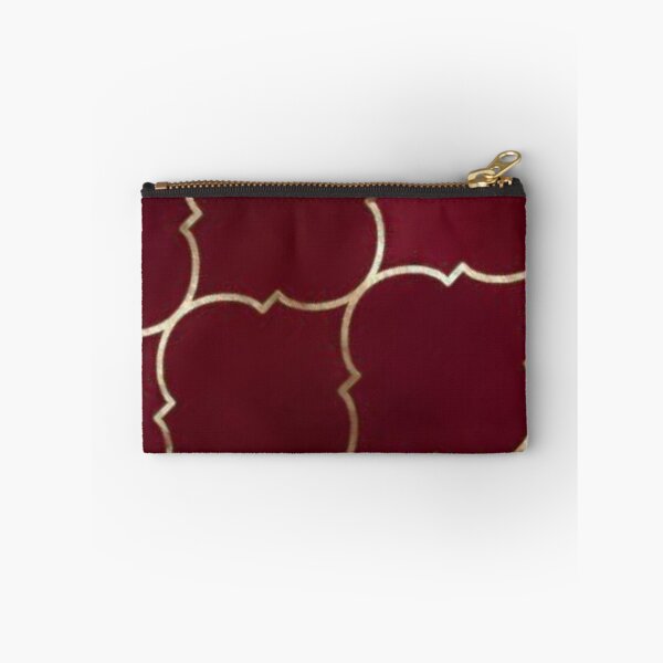 Item preview, Burgundy and Gold Morrocan Tile Design designed and sold by ZedColors.