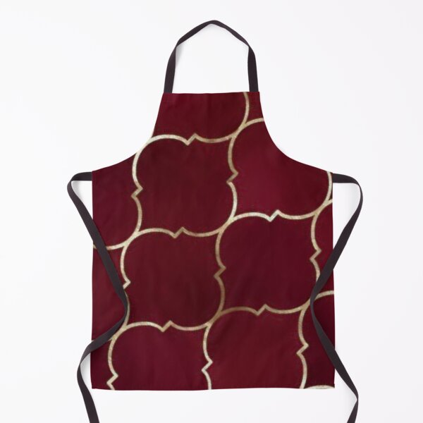 Item preview, Burgundy and Gold Morrocan Tile Design designed and sold by ZedColors.