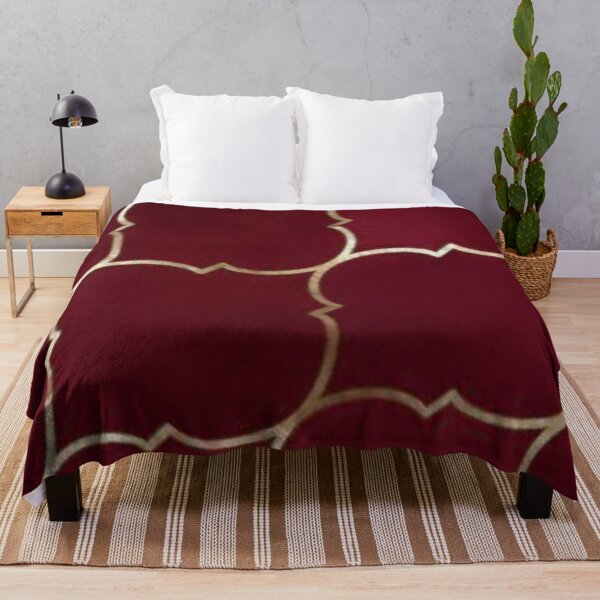 Item preview, Burgundy and Gold Morrocan Tile Design designed and sold by ZedColors.