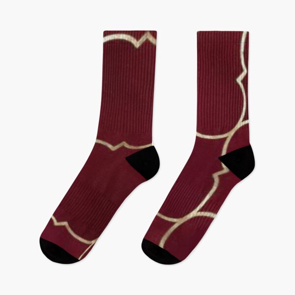 Item preview, Burgundy and Gold Morrocan Tile Design designed and sold by ZedColors.