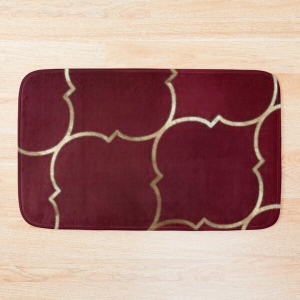 Item preview, Burgundy and Gold Morrocan Tile Design designed and sold by ZedColors.