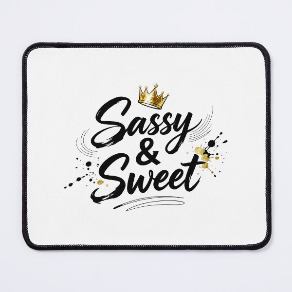 Item preview, Sassy and Sweet Cute Gold Crown Aesthetic Typography Meme designed and sold by MalisoStickers.