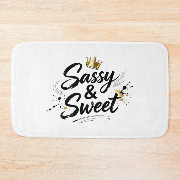 Item preview, Sassy and Sweet Cute Gold Crown Aesthetic Typography Meme designed and sold by MalisoStickers.