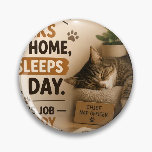 Item preview, My Cat Works From Home He Sleeps All Day Funny Cat Meme designed and sold by riki2365.
