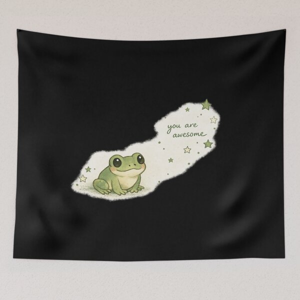 Item preview, Tiny Frog You Are Awesome Vintage Aesthetic designed and sold by AMICO77.