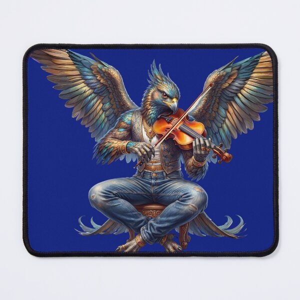 Item preview, Mythical Garuda Violinist – Fantasy Bird Musician Artwork designed and sold by canvahub.