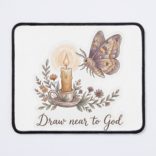 Item preview, Christian Cottagecore Moth Candle Tote Bag Draw Near to God Bible Verse Faith Gift designed and sold by Small & Beloved.