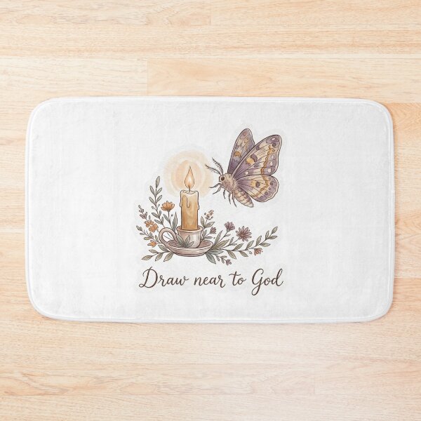 Item preview, Christian Cottagecore Moth Candle Tote Bag Draw Near to God Bible Verse Faith Gift designed and sold by Small & Beloved.