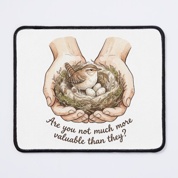 Item preview, Christian Cottagecore Bird Hands Tote Bag Matthew 6 Bible Verse You Are Valued Faith Gift designed and sold by Small & Beloved.